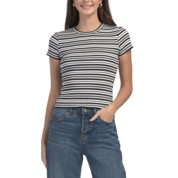 PAIGE Ivory/Blue Chantrelle Tee - Picture 1 of 2